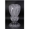 Image 1 : Wheel-Cut Crystal Vase on Stand