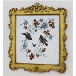 Birds & Butterflies on Floral Branches