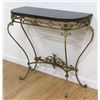 Image 1 : Rococo Style Gold Painted Wrought Iron Console