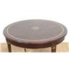 Image 2 : Round Leather Top Extending Table