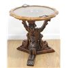 Image 1 : Carved Burled Figural Walnut Tray Table
