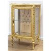 Image 1 : Marble Top Gold Leaf Curio Case