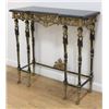 Image 2 : Patinated Bronze Console & Mirror
