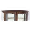 Image 2 : Round Oak Claw Foot Mirrored Back China Cabinet
