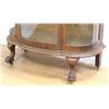 Image 4 : Round Oak Claw Foot Mirrored Back China Cabinet