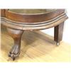 Image 5 : Round Oak Claw Foot Mirrored Back China Cabinet