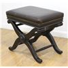 Image 2 : Leather Regency Style Cross Leg Footstool
