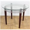Image 1 : Modern Polished Steel & Wood Round Center Table