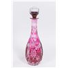 Image 2 : 42 Pieces Bohemian Colored Cut to Clear Glassware