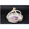 Image 1 : KPM Gilt Hand Painted Porcelain Reticulated Basket