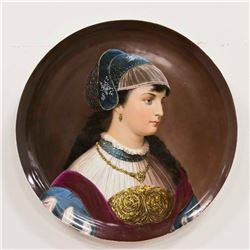 Continental Porcelain Portrait Platter