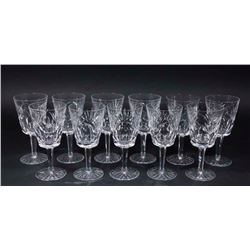 11 Waterford "Ashling" Stemware Water Glasses