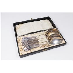 Set 6 Danish Silver Christian F. Heise Soup Spoons