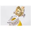 Image 3 : Yellow Glass Bear Jar with Silvered Head