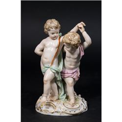 Meissen Porcelain Grouping, Children Playing
