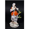 Image 1 : Meissen Figurine, Woman Playing Flute with Sheep