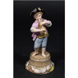 Meissen Porcelain Figure, Boy with Flute