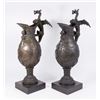 Image 1 : Pair Contemporary Figural Bronze Ewers