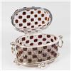 Image 2 : Silvered Glass Casket with Handles