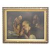 Image 2 : :Oil on Copper Panel, Blacksmith with Dogs