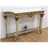 Image 1 : Louis XVI Style Parcel Gilt Cream Painted Console