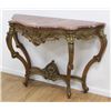 Image 1 : Louis XV Style Gilt Wash Walnut Console