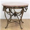 Image 1 : French 19th C. Gilt Marble Top Center Table