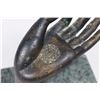 Image 2 : Antique Thai Bronze Hand on Marble Base