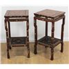 Image 1 : Pair Inlaid Chinese Stands