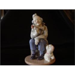 Clown & His Dog Figurine 