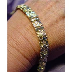 Ladies Gold Nugget Bracelet