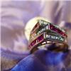 Image 1 : Ladies Channel Set Ruby & Diamond Ring