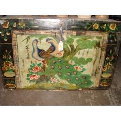 Turn of Century Asian Painted Trunk