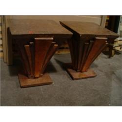 Art Deco Style Copper Columns Pair