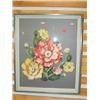 Image 1 : Framed Floral Print, circa 1940s