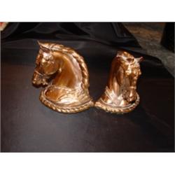 Copper Horse Head Bookends by Dodge 1946