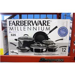 FABERWARE MILLENNIUM  PORCELAIN NON STICK 12 PIECE POTSET