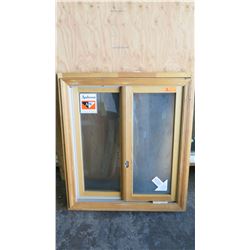 Andersen Sliding Window - Wood Interior, Vinyl Clad Exterior, Screen 34-3/4" x 42-3 $900 Retail