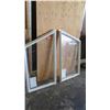 Image 1 : Pair: White Aluminum Gable Windows - Single Glass, 26-1/4" x  48-1/4"