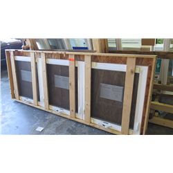 Qty 3 Ply Gem Series 700 Awning Windows - White, Aluminum, Block Frame, Security Screen  31-13/16" X