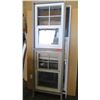 Image 1 : Qty 2 Single Hung Windows - White & Beige, Fixed Grid-Top, (Display Items) 23-3/4" x 35-3/4"