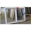 Image 1 : Sliding Glass Window w/Security Screen - White, Vinyl, 21-11/16" x 29-9/16"