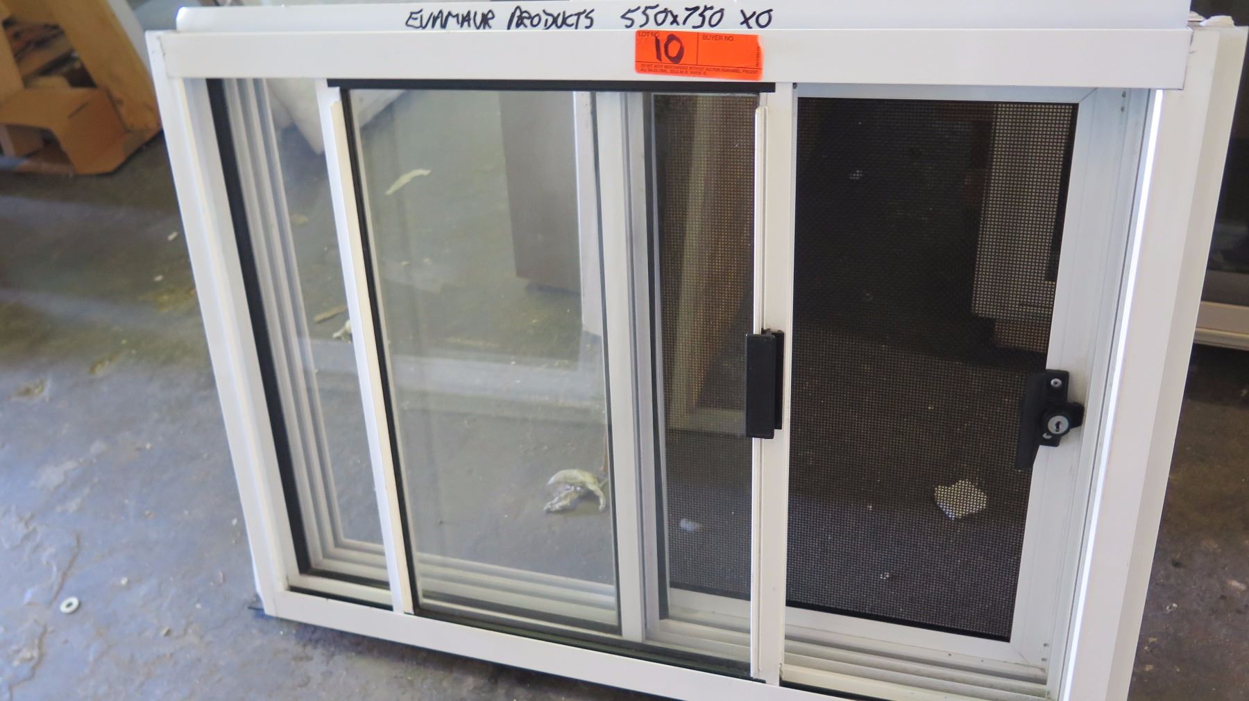 Sliding Glass Window W Security Screen White Vinyl 21 11