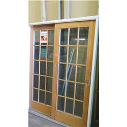 Andersen 2-Panel Frenchwood Patio Sliding Doors - 56-1/2" x 76-1/4", Retail $1500