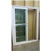 Image 1 : Patio Sliding Glass Door 59-3/4" x 79-5/8" - White, Vinyl, Beveled Grids on Glass, $2000 Retail