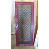 Image 1 : Security Screen Door 32-3/4" x 78-11/16" - Red Painted Finish, Blk Diamond Grill $300 Retail