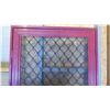 Image 2 : Security Screen Door 32-3/4" x 78-11/16" - Red Painted Finish, Blk Diamond Grill $300 Retail