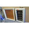 Image 1 : Qty 2 Misc. Jalousie Windows - Nat. Wood Louver, Glass Louver, Aluminum Frame