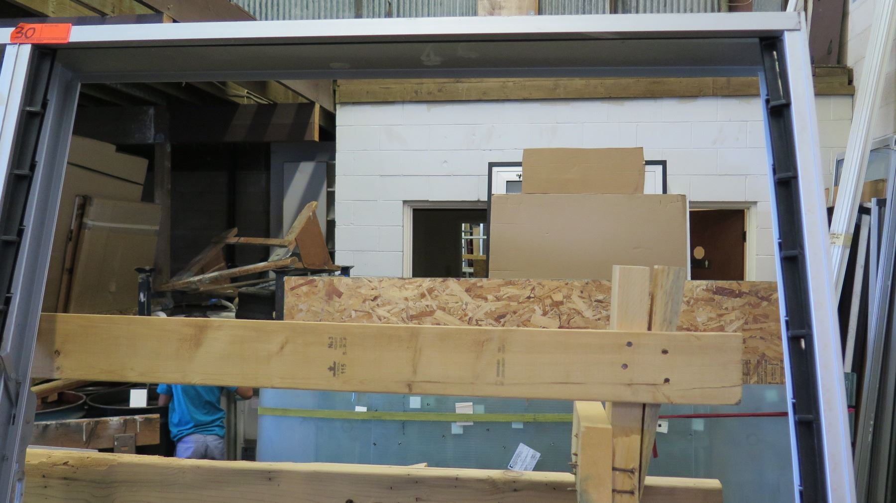 Large Tri-Panel Aluminum Jalousie Window - Clear Anodized Finish, 118-3 ...