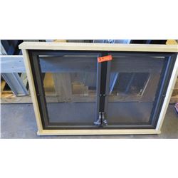 4" Double Jalousie Window w/Screen - Bronze Anodized, Aluminum, 36-1/8" x 25-7/8"